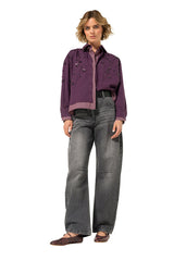 SEQUINS COTTON SHIRT BLOUSE