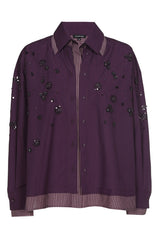 SEQUINS COTTON SHIRT BLOUSE