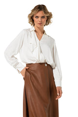 JABOT DETAIL FLOWING BLOUSE