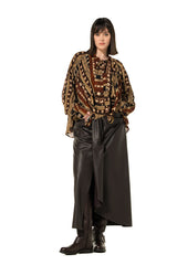 GRAPHIC FLORAL PRINT LOOSE-FITTING TUNIC