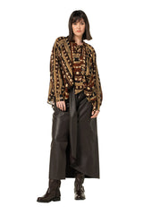 GRAPHIC FLORAL PRINT LOOSE-FITTING TUNIC