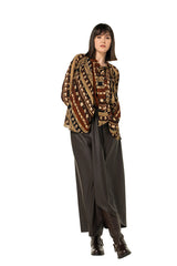 GRAPHIC FLORAL PRINT LOOSE-FITTING TUNIC