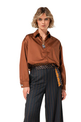 SHINY COTTON BLOUSE