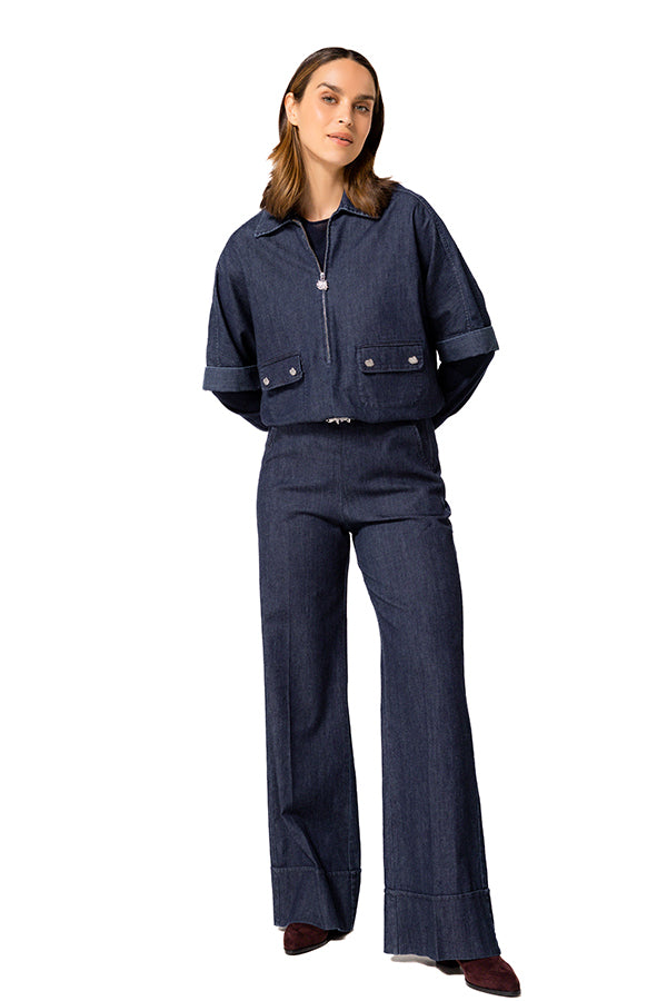 SMOOTH DENIM TOP