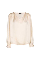 V-NECK SHINY VISCOSE TOP