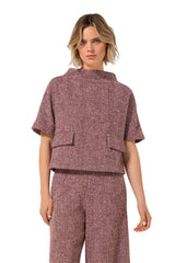 SUPPLE TWEED STRAIGHT TOP