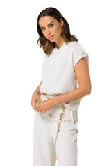 ASYMMETRICAL SHOULDER DETAIL TOP