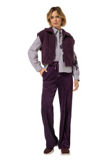 GREY PATCHWORK DETAIL COTTON BLOUSE