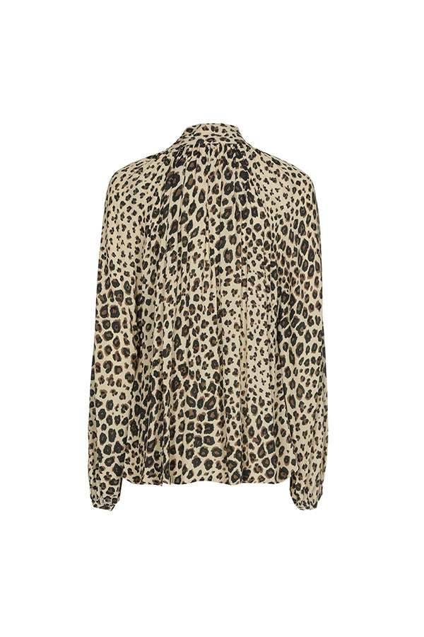 STRAIGHT LOOSE LEOPARD-PRINT TOP