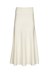 BEIGE STRETCH JERSEY SKIRT