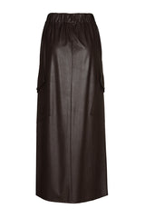 ANKLE-LENGTH STRAIGHT ECO-LEATHER SKIRT