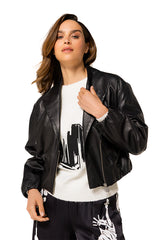 LEATHER BOMBER JACKET