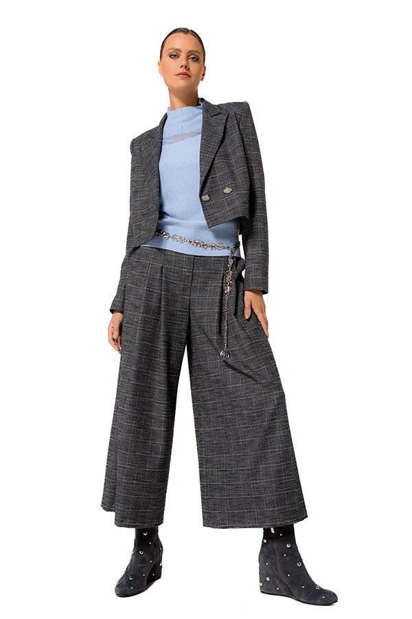 PRINCE OF WALES CHECK SHORT BLAZER