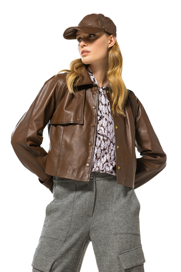 VINTAGE LEATHER SHORT JACKET