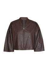 VEGAN LEATHER BOLERO JACKET
