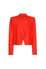 RED SHORT STRETCH JACKET