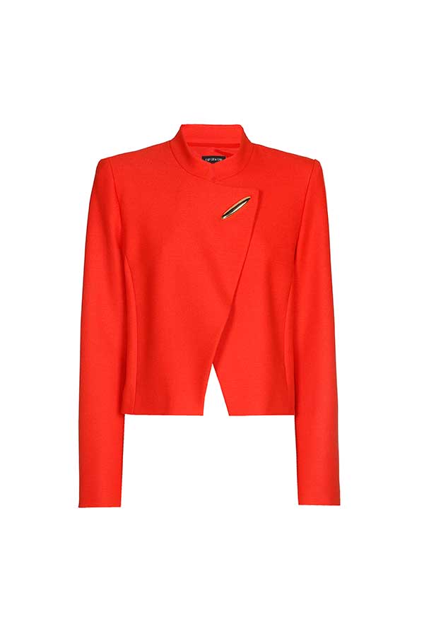 RED SHORT STRETCH JACKET