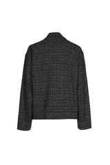 SHORT LOOSE-FITTING TWEED CARDIGAN