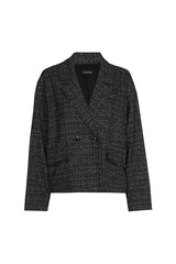 SHORT LOOSE-FITTING TWEED CARDIGAN