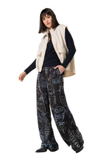 CREAM SOFT VELVET FABRIC SLEEVELESS JACKET