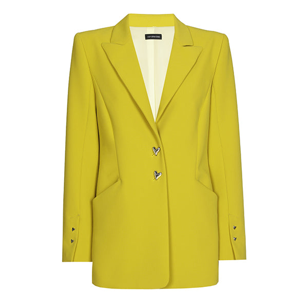 YELLOW FITTED BLAZER