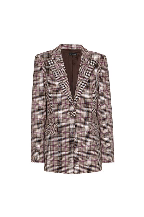 PRINCE OF WALES FITTED STRETCH BLAZER