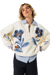 EMBROIDERY TWO-IN-ONE SWEATER