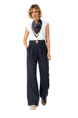 ATTACHED SCARF COTTON T-SHIRT