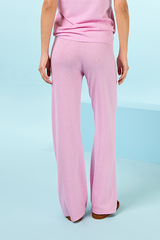 LIGHT PINK KNIT TROUSERS