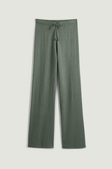 OLIVE GREEN KNIT TROUSERS