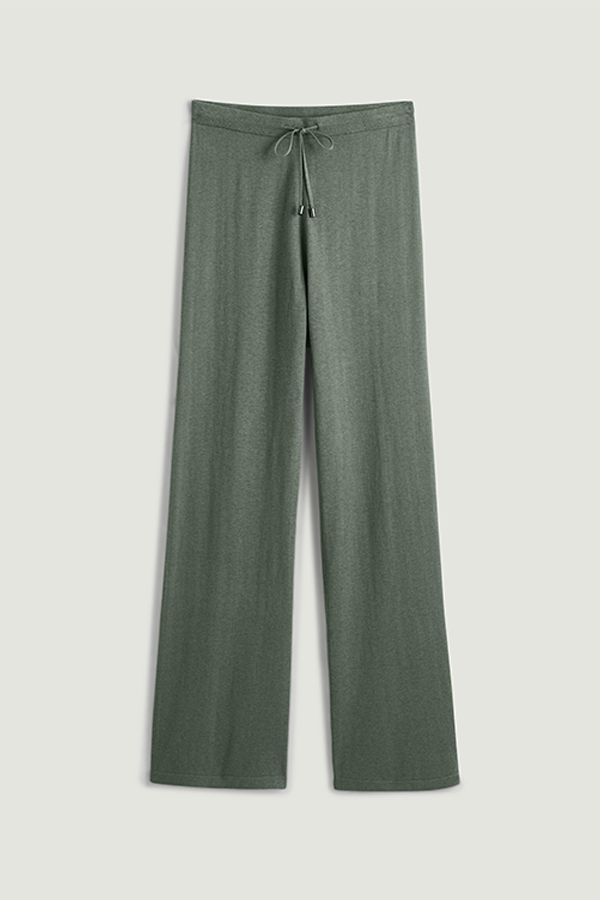 OLIVE GREEN KNIT TROUSERS