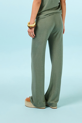 OLIVE GREEN KNIT TROUSERS