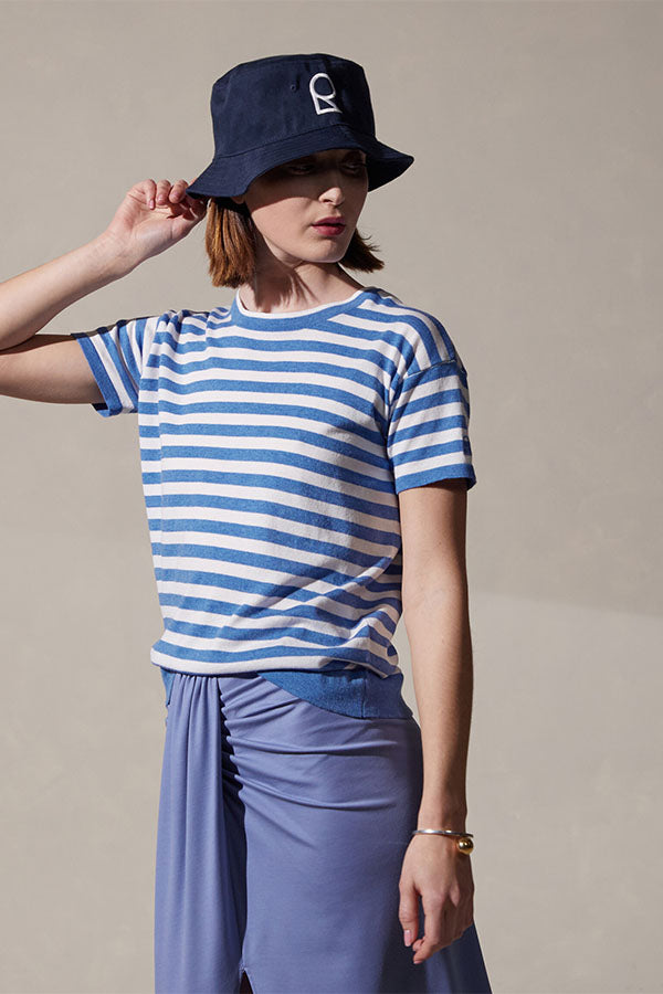 SAILOR STRIPE ROUND NECK T-SHIRT