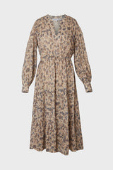 JANET LUREX THREAD PAISLEY PRINT MAXI DRESS