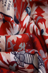 FAUST RED 100 SQUARE SCARF