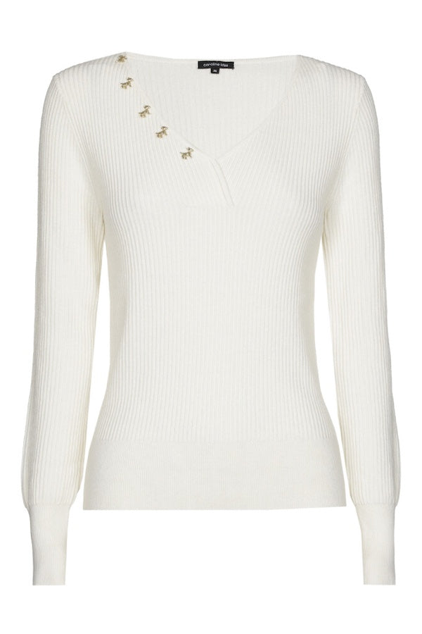 FITTED RIBBED JERSEY PULLOVER