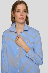 EMBROIDERED BACK STRIPED SHIRT