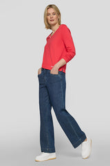 V-NECK FINE-KNIT SWEATER