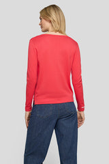 V-NECK FINE-KNIT SWEATER