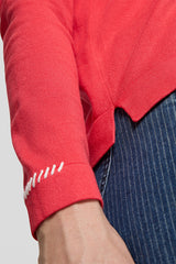 V-NECK FINE-KNIT SWEATER