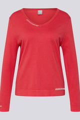V-NECK FINE-KNIT SWEATER