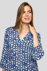 COLORFUL BUTTERFLY PATTERN BLOUSE