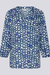 COLORFUL BUTTERFLY PATTERN BLOUSE