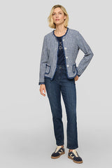 RAW EDGES STRUCTURED BOUCLE JACKET