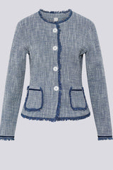 RAW EDGES STRUCTURED BOUCLE JACKET