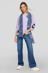 STAR AND BUTTERFLY APPLIQUES SWEATSHIRT