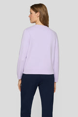 LILAC ZIPPED ROUND NECK CARDIGAN