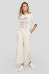 GLITTERY FRONT DESIGN 3/4 SLEEVES T-SHIRT