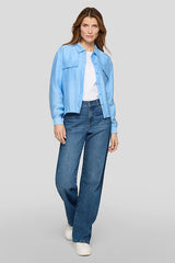 DRAPED DRAWSTRING LIGHTWEIGHT BLOUSE