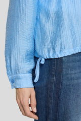 DRAPED DRAWSTRING LIGHTWEIGHT BLOUSE